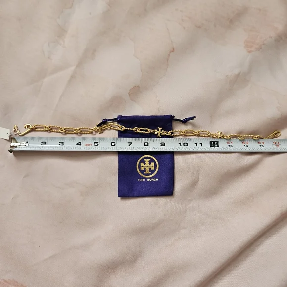 Tory Burch Signature Gold Chain Necklace - Roxanne Collection - Picture 4 of 6